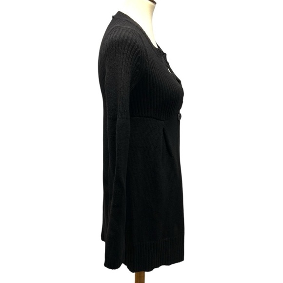 Theory Black Wool Cashmere One Button Longline Women's Cardigan Sweater Small - Picture 8 of 11